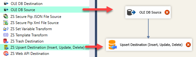 SSIS Upsert Destination - Drag and Drop